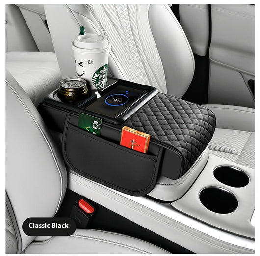Caja Organizadora para Auto con Carga Inalámbrica Rápida y Soporte para Bebidas - Image 20