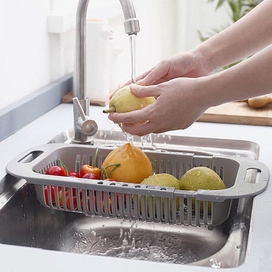 Escurridor Retráctil para Fregadero con Estante de Almacenamiento de Vegetales y Frutas - Image 11