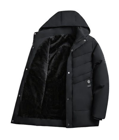 Abrigo Acolchado Ejecutivo con Capucha Desmontable para Hombre - Image 12