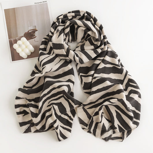 Bufanda de Cachemira Artificial con Estampado Leopardo para Mujer - Image 15