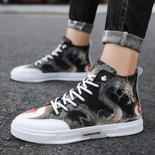 Zapatillas Altas de Lona con Diseño Graffiti - Estilo Urbano Juvenil - Image 5