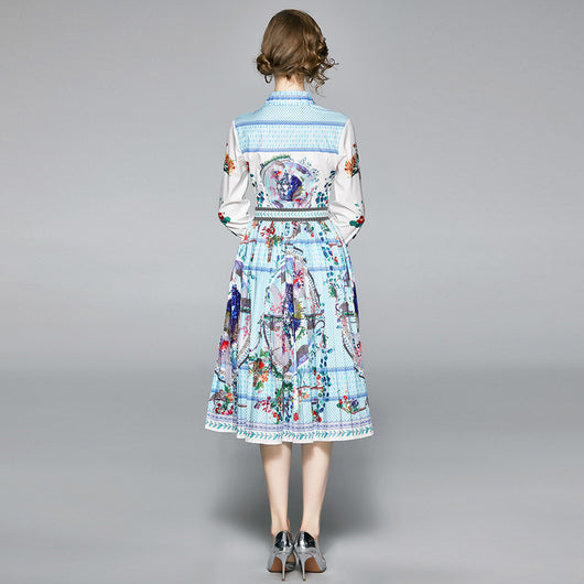 Vestido Camisero Plisado con Fleco en la Cintura - Image 10
