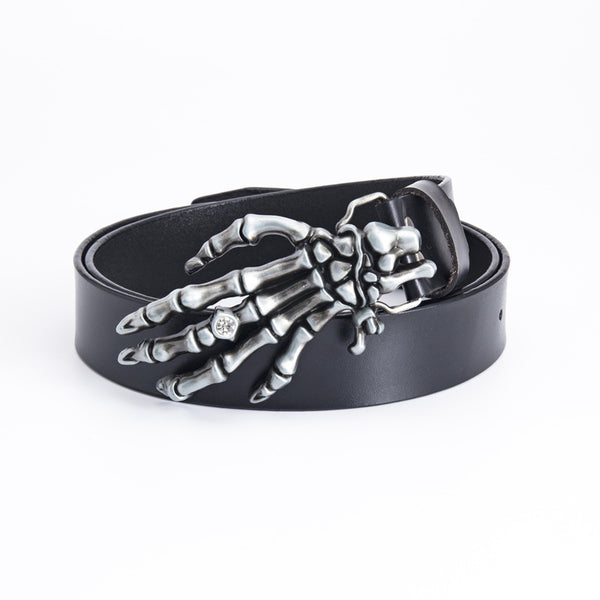 Cinturón de Cuero para Hombre Calavera Cabeza Grande Motociclista - Image 3