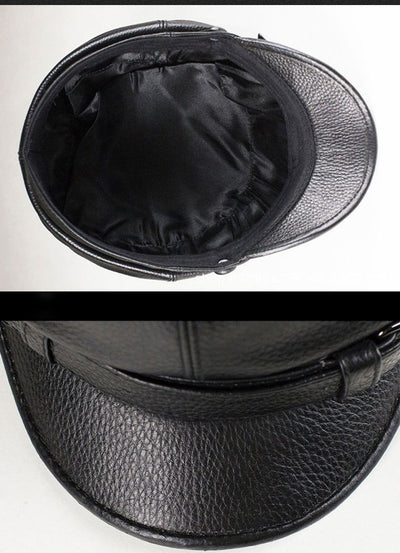Boina Retro de Cuero Genuino para Hombre y Mujer - Image 12
