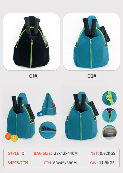 Bolsa Deportiva Tenis Crossbody a Rayas con Bandolera - Image 61