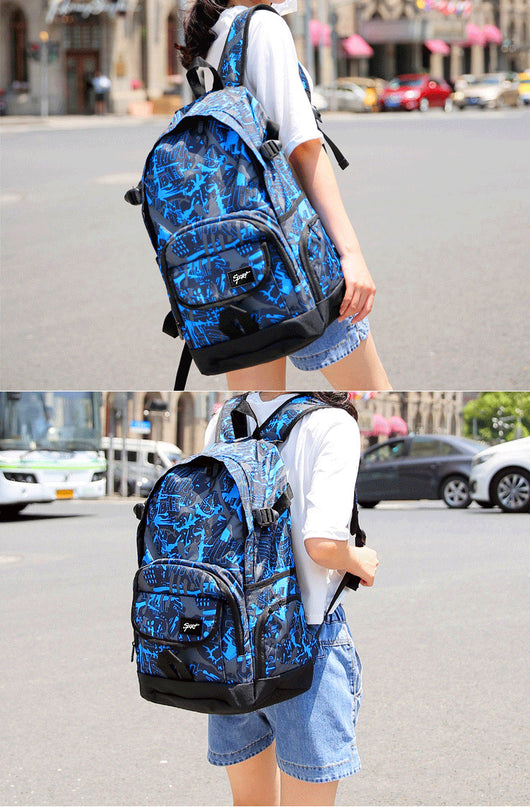 Mochila de Nylon Clásica de Gran Capacidad para Viajes y Escuela - Image 18