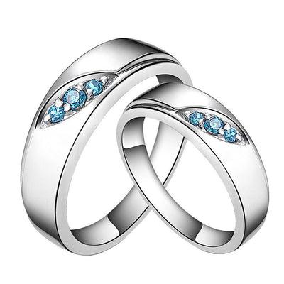 Anillo de Plata 925 con Cianita para Parejas - Joya Elegante para Hombre