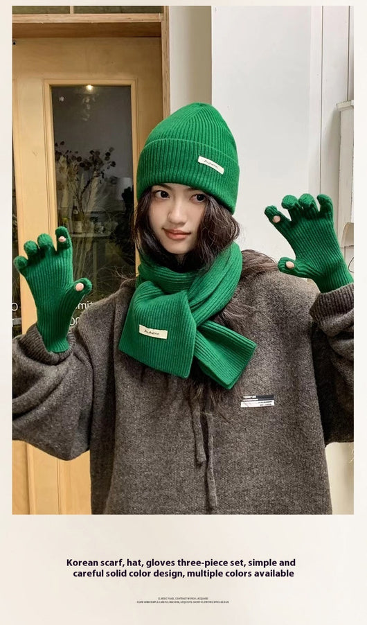 Conjunto Térmico Infantil 3 Piezas: Bufanda, Gorro y Abrigo de Lana Gruesa - Image 22