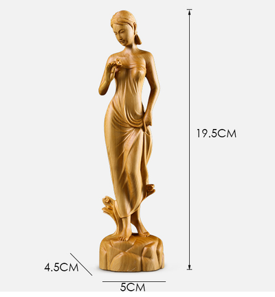 Figuras Decorativas de Madera Maciza con Mango Tallado - Ornamentos Artesanales - Image 6