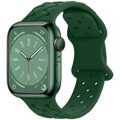 Correa Apple Watch Bambú Cuadros y Encaje Silicona Deportiva - Image 5