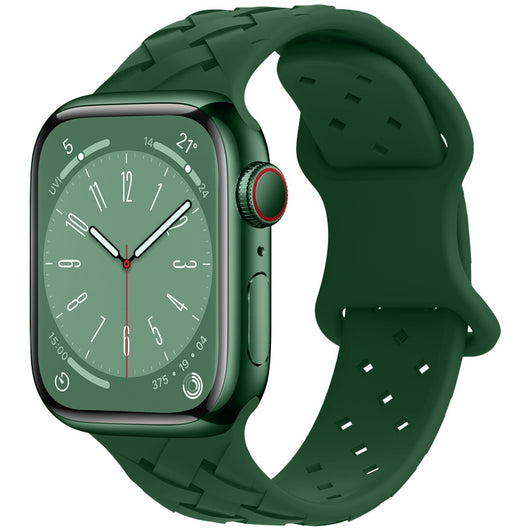 Correa Apple Watch Bambú Cuadros y Encaje Silicona Deportiva - Image 5