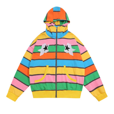 Sudadera Holgada con Rayas Horizontales y Bordados - Image 4