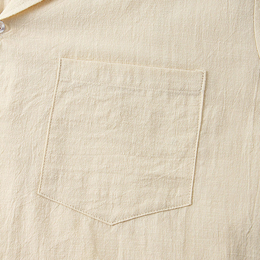 Camisa de Lino y Algodón Manga Corta para Hombre - Image 12