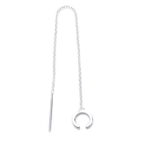 Aretes Largos de Plata para Mujer - Diseño Elegante y Versátil - Image 2