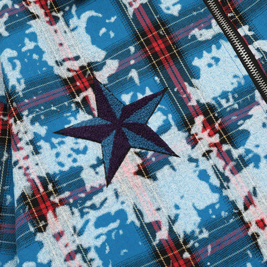 Chaqueta Camisa Tie-Dye Cuadros Desgastada para Hombre - Image 3