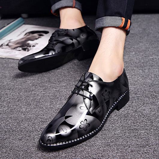 Zapatos de Cuero Brillante para Hombre - Elegancia Formal y Bodas - Image 3