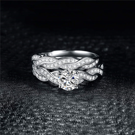 Juego de Anillos para Parejas en Acero Inoxidable Plateado - Image 2