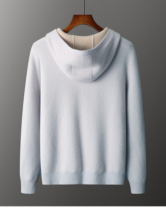 Cardigan de Cashmira para Hombre con Cuello Alto y Cierre - Otoño e Invierno - Image 17