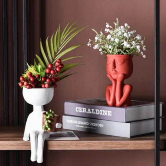 Maceta Decorativa de Resina con Diseño de Suculenta para el Hogar
