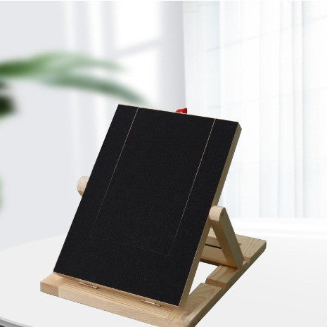 Black sandpaper refill sheets for a dog scratch board, displayed on a light wood stand, 5 pieces included. - Image 2