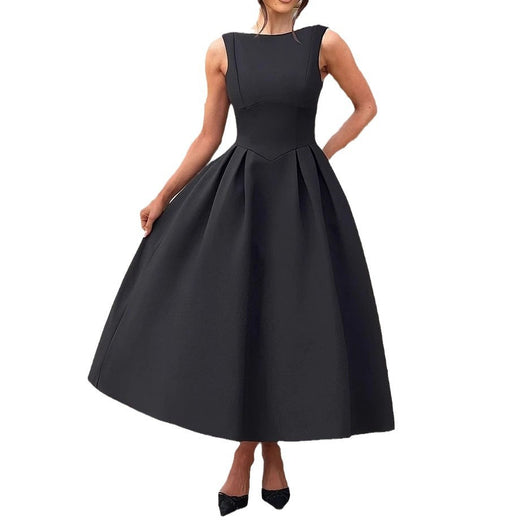 Vestido Sin Mangas Calado con Cintura Ajustada - Image 3