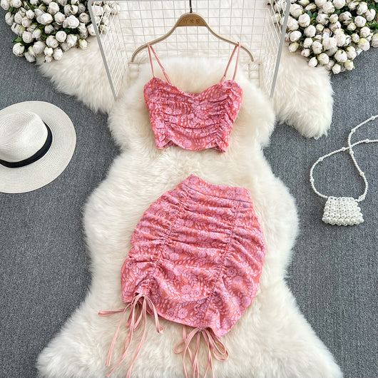 Conjunto de Top Ajustado y Falda Alta con Cordón - Image 16