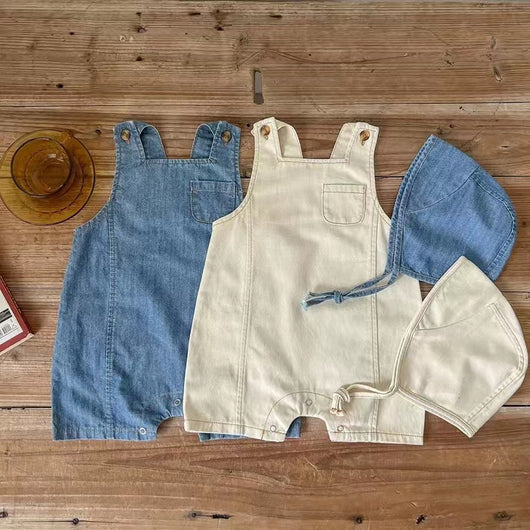 Overol Denim para Bebé con Tirantes - Chaleco Casual sin Mangas - Image 11