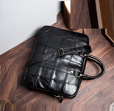 Maletín de Cuero PU con Bandolera para Hombre - Bolso de Negocios