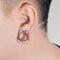 Aretes de Gato Plata con Concha Blanca - Titanio Hipoalergénico