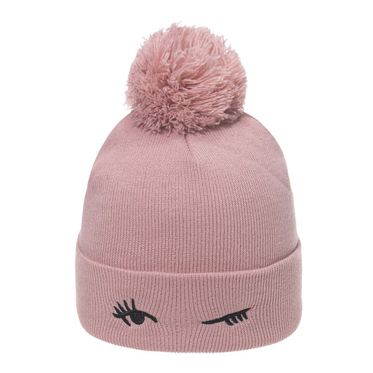 Gorro Tejido Grueso con Bordado de Lana y Terciopelo - Image 4
