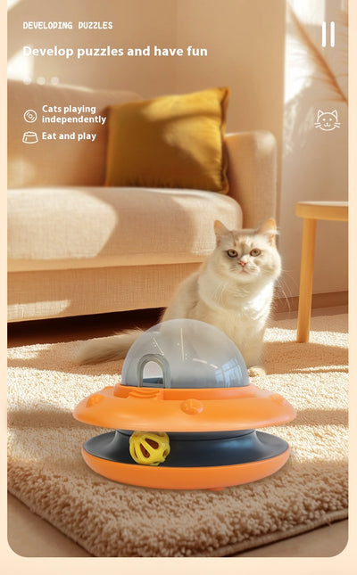 Comedero Interactivo UFO para Gatos - Juguete Educativo y Puzzle 2 en 1 - Image 14