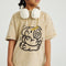 Camiseta Estampada Vintage con Lavado Desgastado
