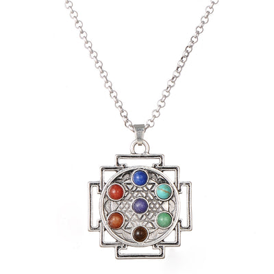 Collar Colgante de Piedra Energética Plata Oculta para Yoga - Image 8