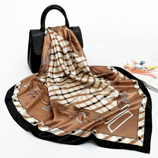 Pañuelo de Seda 90cm Primavera Otoño - Cuadrado Elegante - Image 14