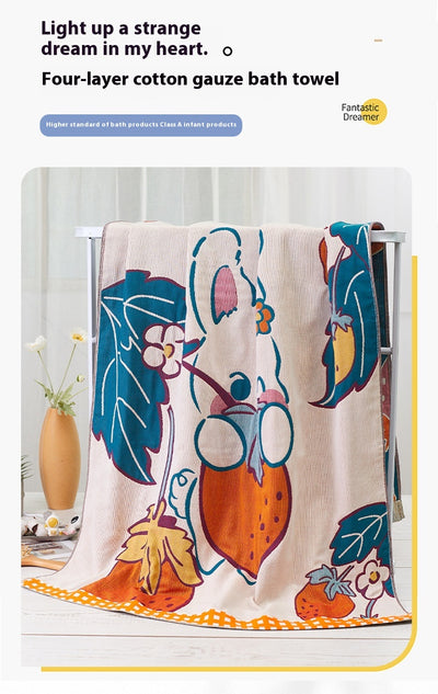 Toalla de Baño Grande de Algodón Gasa Cuádruple - Absorbente y Secado Rápido - Image 10
