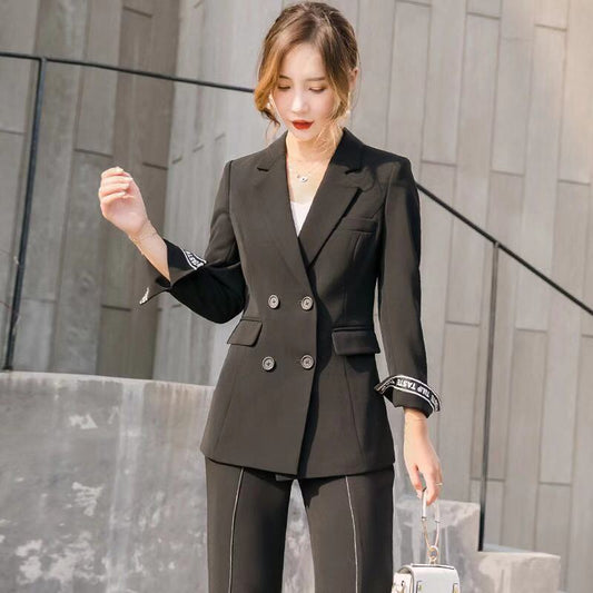 Blazer Blanco Elegante de Manga Larga para Mujer