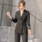 Blazer Blanco Elegante de Manga Larga para Mujer