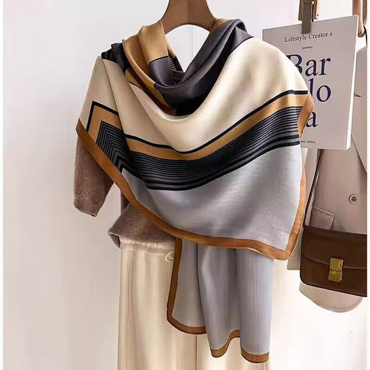 Foulard de Algodón y Lino Ligero - Pareo Sedoso Protección Solar para Playa y Viajes - Image 41