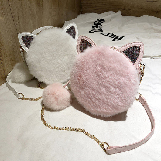 Bolso Mensajero Princesa Infantil de Peluche Suave Mediano para Niñas - Image 16