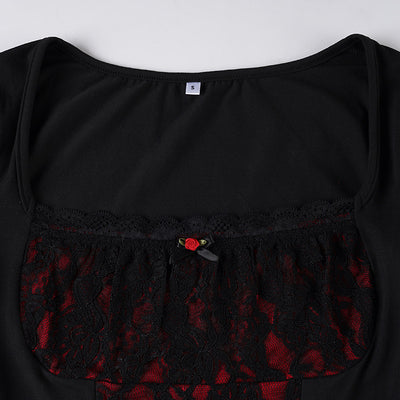 Blusa Elegante de Manga Larga con Encaje y Volantes - Image 13