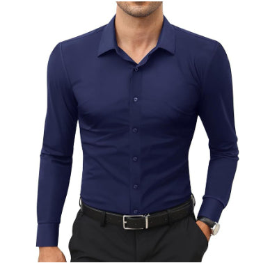 Camisa Elástica de Manga Larga para Hombre - Image 20