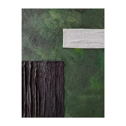 Cuadro Abstracto Moderno en Lienzo - Arte Texturizado Verde para Sala de Estar - Image 5