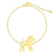 Stainless Steel Animal Pendant Fashionable Cute And Cute Pug Bracelet Dorado Style3