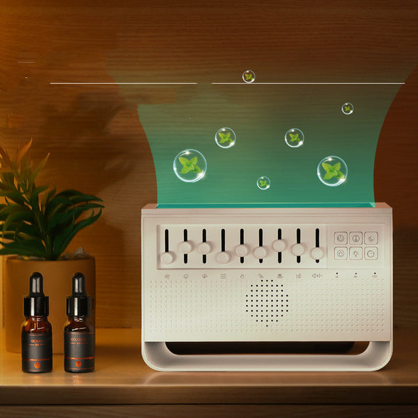 Difusor de Aromaterapia con Sonidos Relajantes y Luz de Fuego para el Hogar