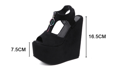 Sandalias Cuña Plataforma con Cierre de Cremallera para Mujer - Image 7