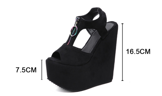 Sandalias Cuña Plataforma con Cierre de Cremallera para Mujer - Image 7