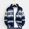 Cardigan Suéter Jacquard con Cierre para Hombre