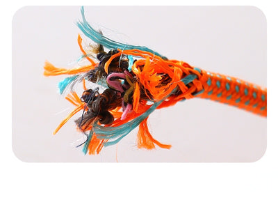 Red anti-knot competition grade P rope dog leash with a padded handle and metal hardware. - Image 15