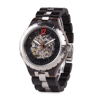 Reloj Mecánico Automático de Madera para Hombre Lujo - Image 4