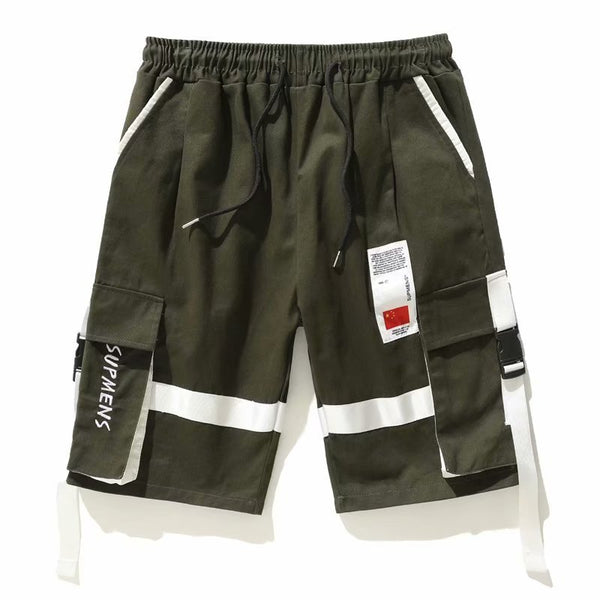Shorts Deportivos Hombre Verano Estilo Urbano Sueltos Funcionales Tendencia Dark